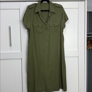 Olive Green Shirt Dress